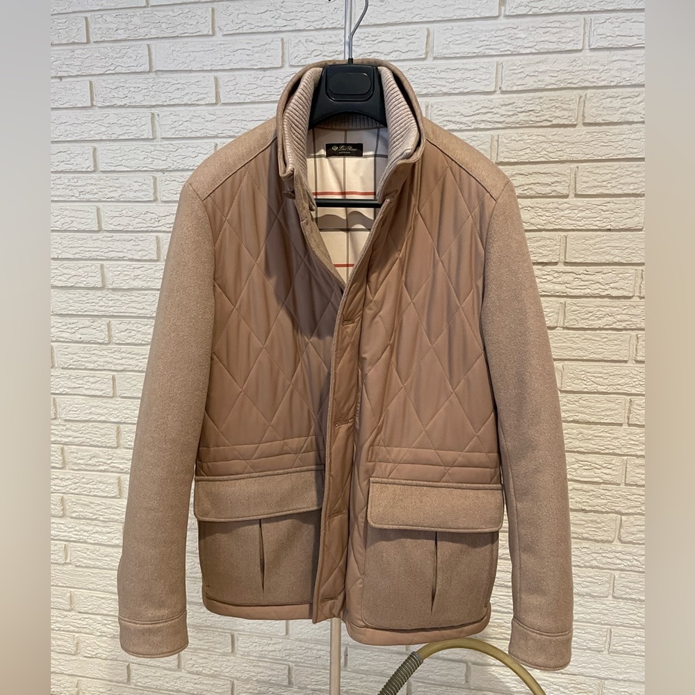 Loro piana men’s cashmere winter coat with windmate chest panel medium new w tag